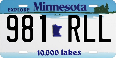 MN license plate 981RLL