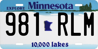 MN license plate 981RLM