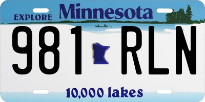 MN license plate 981RLN