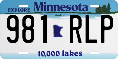 MN license plate 981RLP
