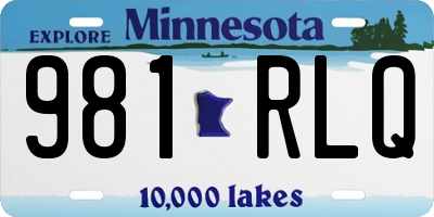 MN license plate 981RLQ