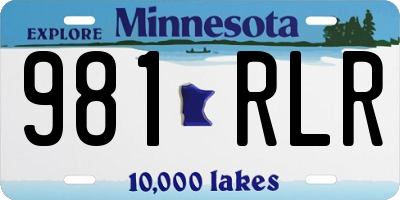 MN license plate 981RLR