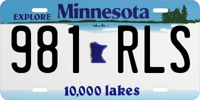 MN license plate 981RLS