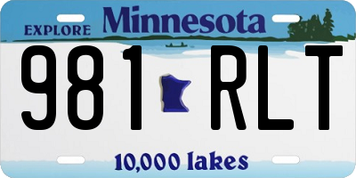 MN license plate 981RLT