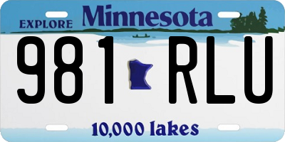 MN license plate 981RLU