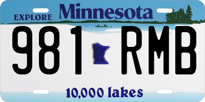 MN license plate 981RMB