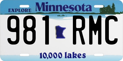MN license plate 981RMC