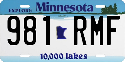 MN license plate 981RMF