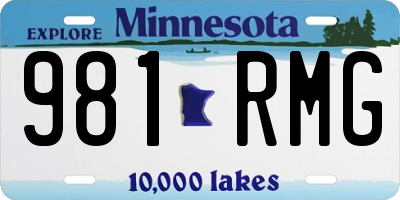 MN license plate 981RMG