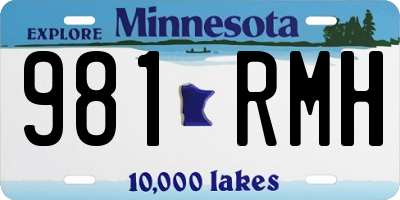 MN license plate 981RMH
