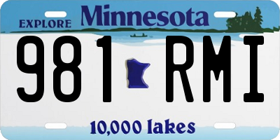 MN license plate 981RMI