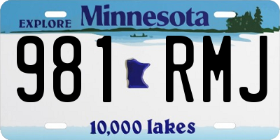 MN license plate 981RMJ