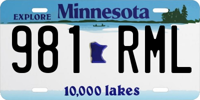 MN license plate 981RML