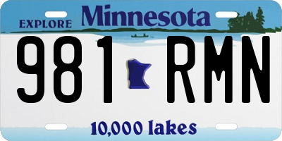 MN license plate 981RMN