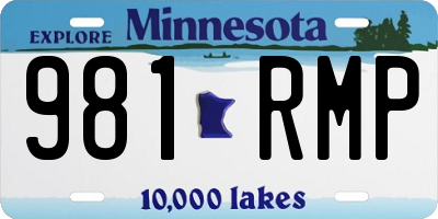 MN license plate 981RMP
