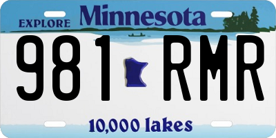 MN license plate 981RMR