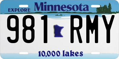 MN license plate 981RMY