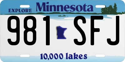 MN license plate 981SFJ