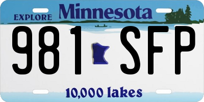 MN license plate 981SFP