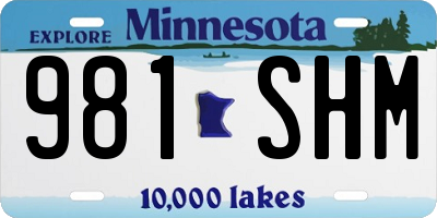 MN license plate 981SHM