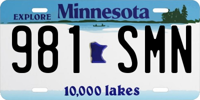 MN license plate 981SMN