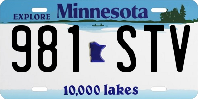 MN license plate 981STV