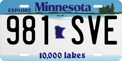 MN license plate 981SVE