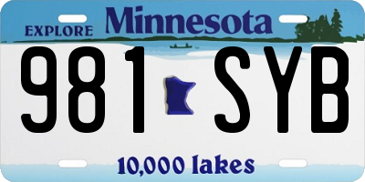 MN license plate 981SYB