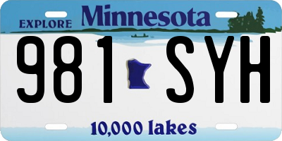 MN license plate 981SYH