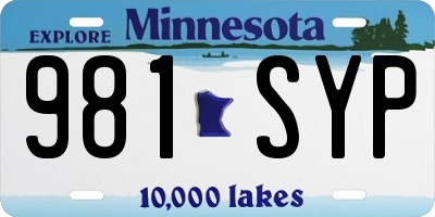 MN license plate 981SYP