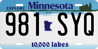 MN license plate 981SYQ