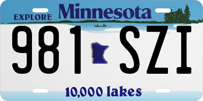 MN license plate 981SZI