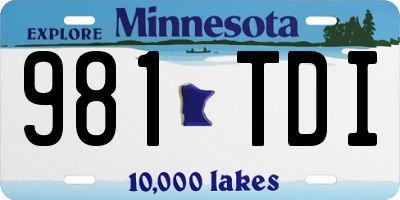 MN license plate 981TDI