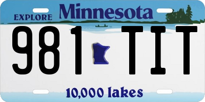 MN license plate 981TIT