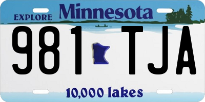 MN license plate 981TJA