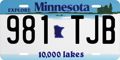MN license plate 981TJB