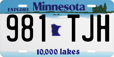 MN license plate 981TJH