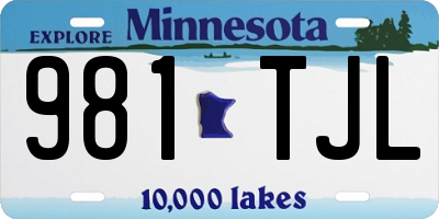 MN license plate 981TJL