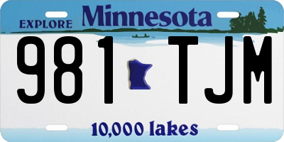 MN license plate 981TJM