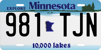 MN license plate 981TJN