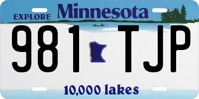 MN license plate 981TJP