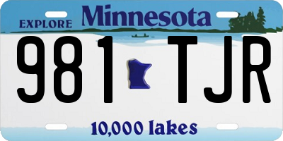 MN license plate 981TJR