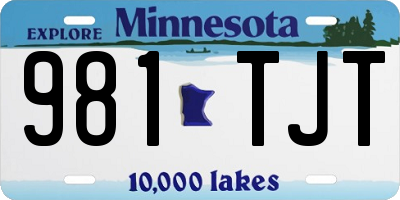 MN license plate 981TJT