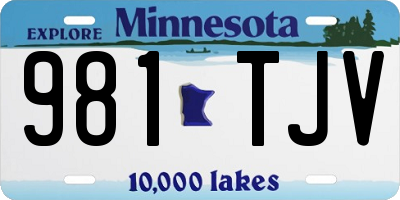 MN license plate 981TJV