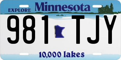 MN license plate 981TJY