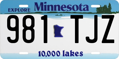 MN license plate 981TJZ