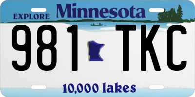 MN license plate 981TKC