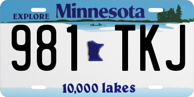 MN license plate 981TKJ