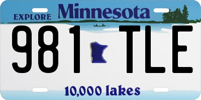 MN license plate 981TLE