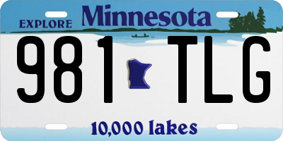 MN license plate 981TLG